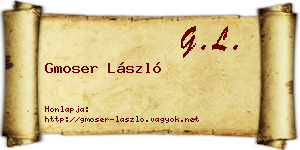 Gmoser László névjegykártya